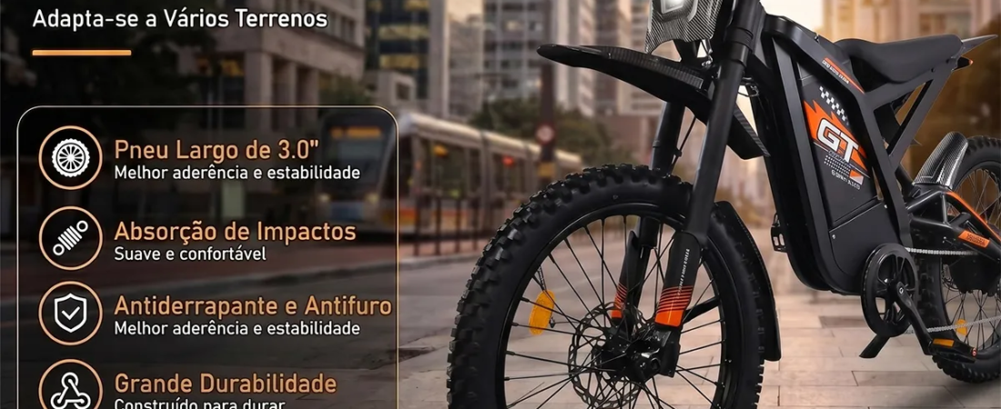 Oxi GT 2000: a bicicleta elétrica robusta que impressiona pela autonomia e potência