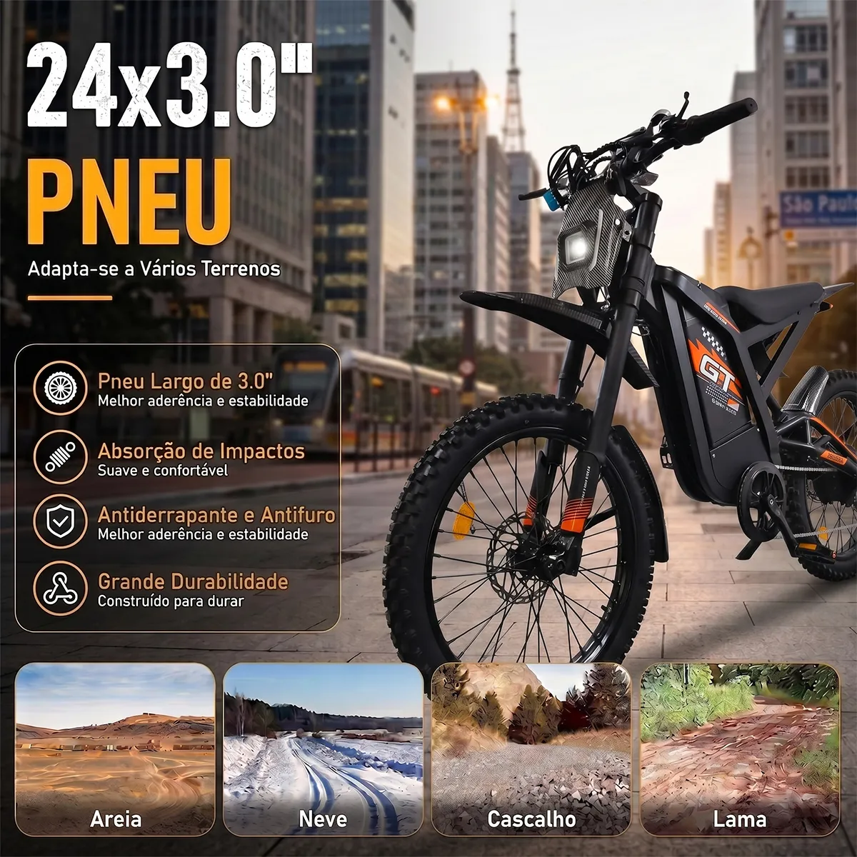 Oxi GT 2000: a bicicleta elétrica robusta que impressiona pela autonomia e potência